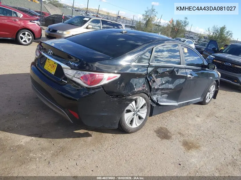2013 HYUNDAI SONATA VIN KMHEC4A43DA081027 — фото 4