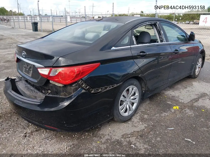 2013 HYUNDAI SONATA VIN 5NPEB4AC4DH593158 — фото 4