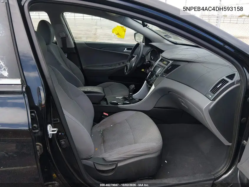 2013 HYUNDAI SONATA VIN 5NPEB4AC4DH593158 — фото 5