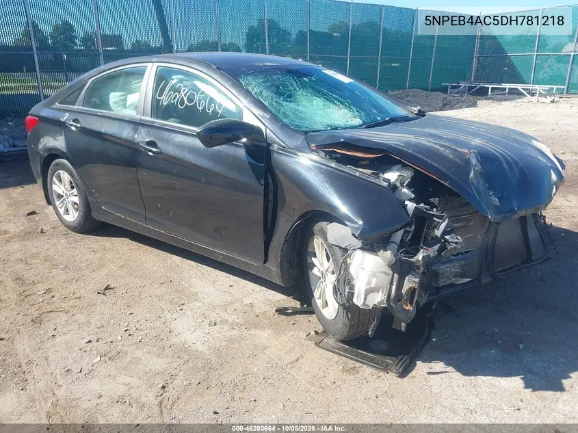 HYUNDAI SONATA 2013, VIN 5NPEB4AC5DH781218