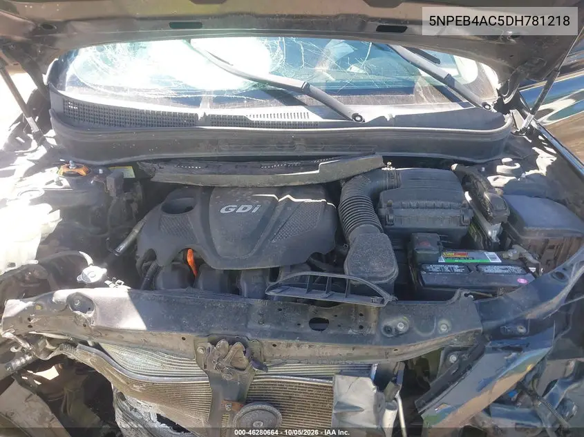 2013 HYUNDAI SONATA VIN 5NPEB4AC5DH781218 — фото 10