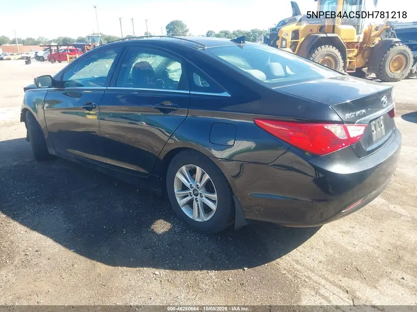 2013 HYUNDAI SONATA VIN 5NPEB4AC5DH781218 — фото 3