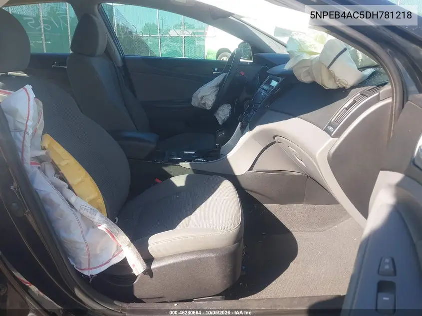 2013 HYUNDAI SONATA VIN 5NPEB4AC5DH781218 — фото 5