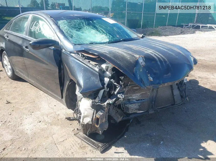 2013 HYUNDAI SONATA VIN 5NPEB4AC5DH781218 — фото 6