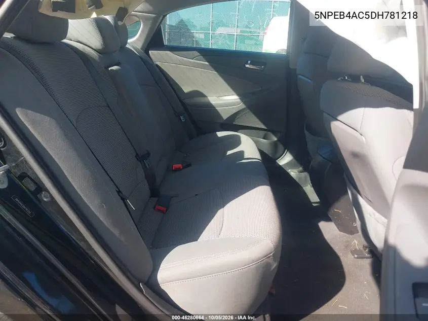 2013 HYUNDAI SONATA VIN 5NPEB4AC5DH781218 — фото 8