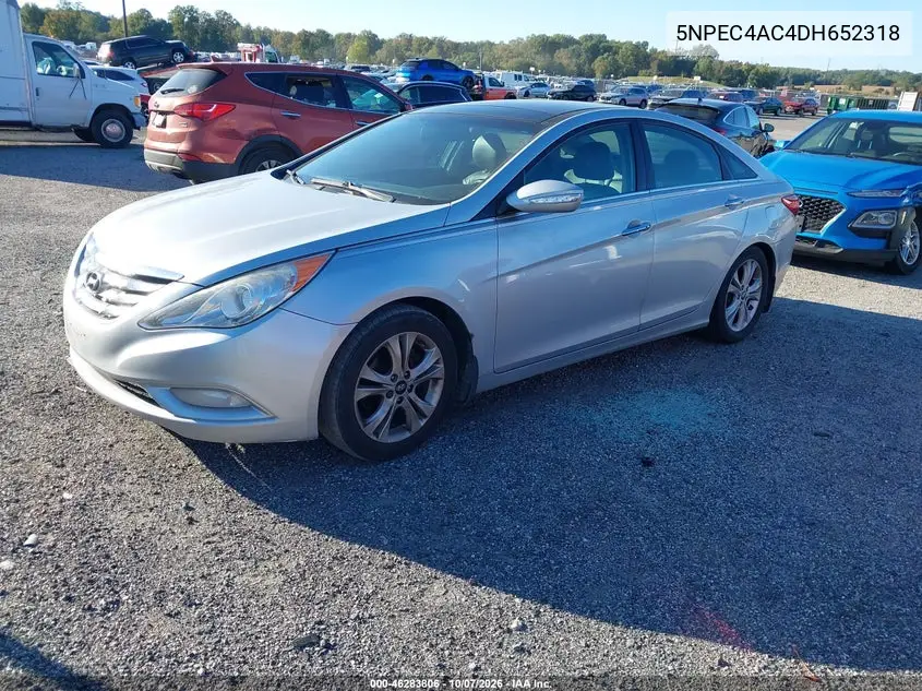2013 HYUNDAI SONATA VIN 5NPEC4AC4DH652318 — фото 2