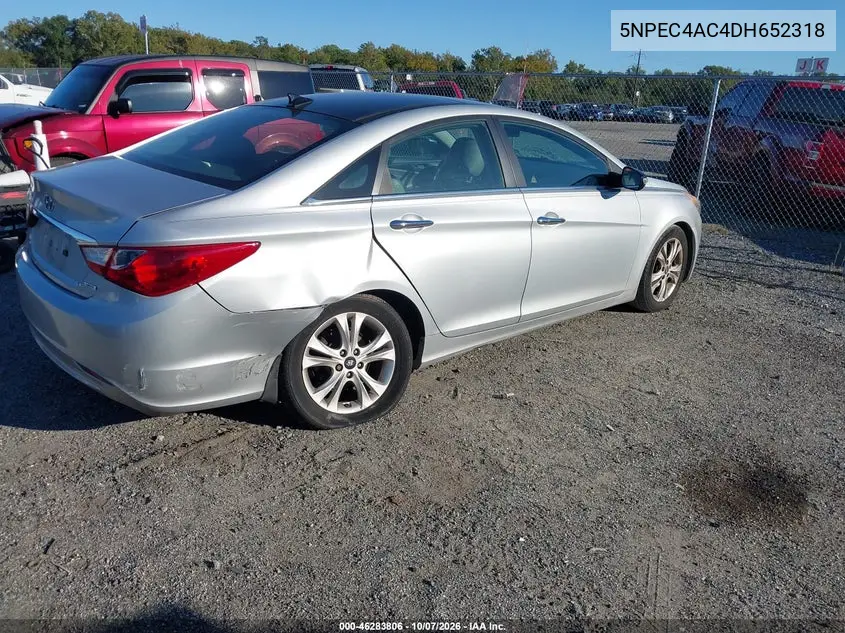 2013 HYUNDAI SONATA VIN 5NPEC4AC4DH652318 — фото 4