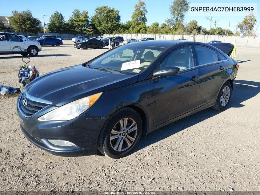 2013 HYUNDAI SONATA VIN 5NPEB4AC7DH683999 — фото 2