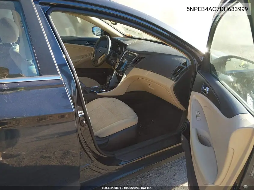 2013 HYUNDAI SONATA VIN 5NPEB4AC7DH683999 — фото 5