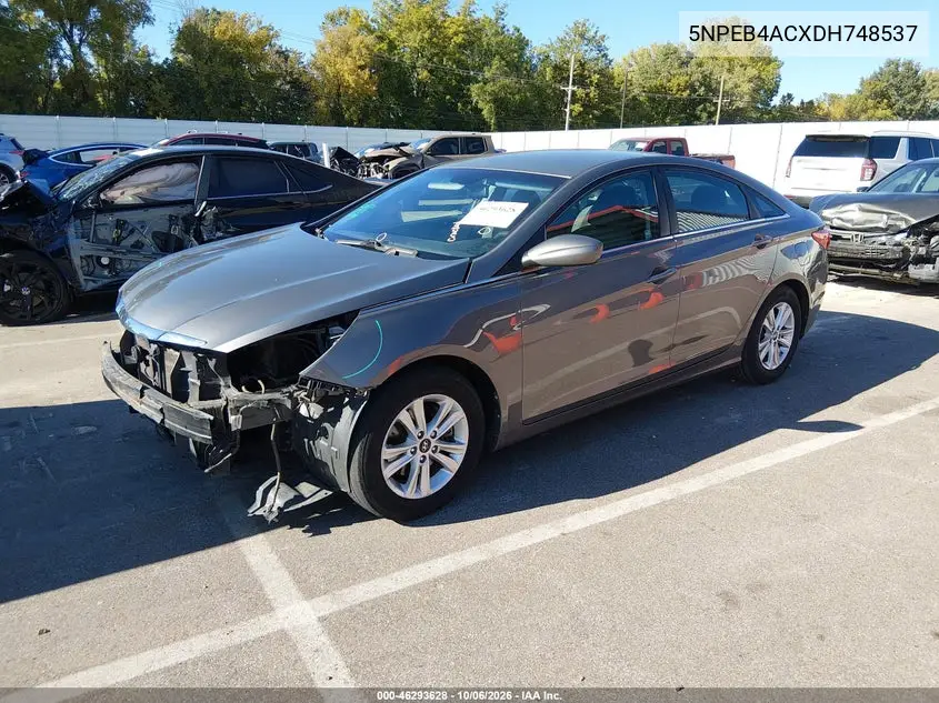 2013 HYUNDAI SONATA VIN 5NPEB4ACXDH748537 — фото 2
