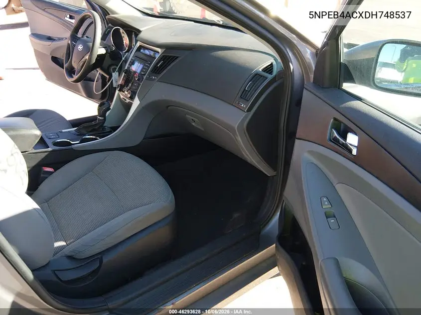 2013 HYUNDAI SONATA VIN 5NPEB4ACXDH748537 — фото 5