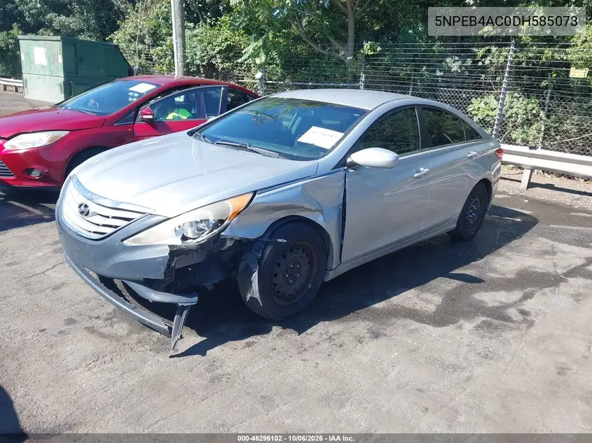 2013 HYUNDAI SONATA VIN 5NPEB4AC0DH585073 — фото 2