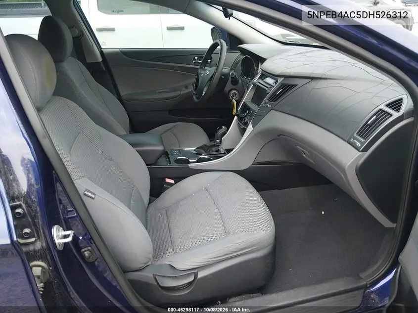 2013 HYUNDAI SONATA VIN 5NPEB4AC5DH526312 — фото 5