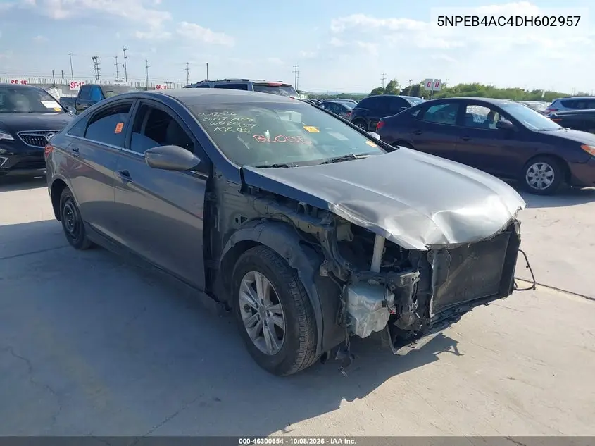 HYUNDAI SONATA 2013, VIN 5NPEB4AC4DH602957