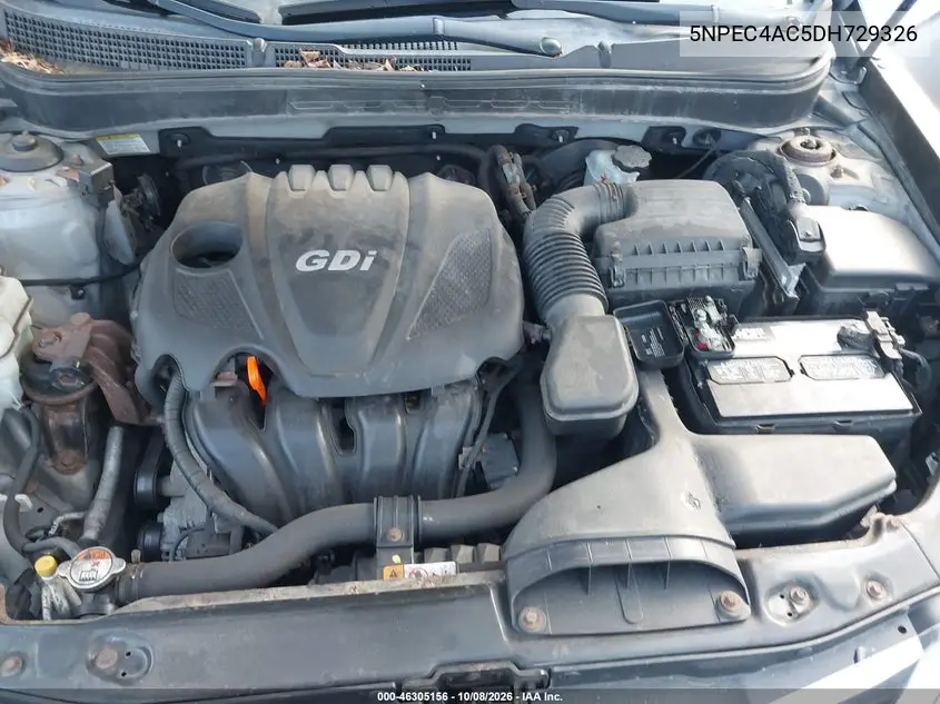 2013 HYUNDAI SONATA VIN 5NPEC4AC5DH729326 — фото 10