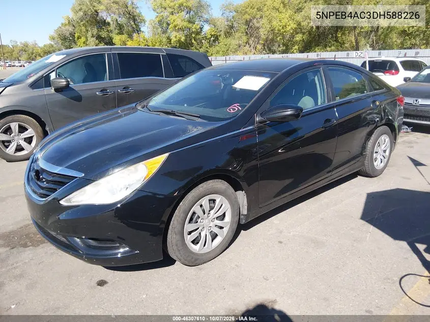 2013 HYUNDAI SONATA VIN 5NPEB4AC3DH588226 — фото 2