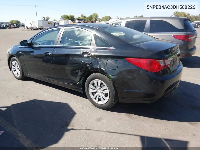 2013 HYUNDAI SONATA VIN 5NPEB4AC3DH588226 — фото 3