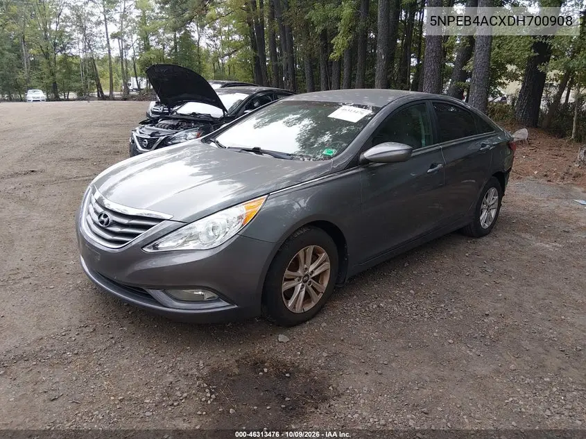2013 HYUNDAI SONATA VIN 5NPEB4ACXDH700908 — фото 2