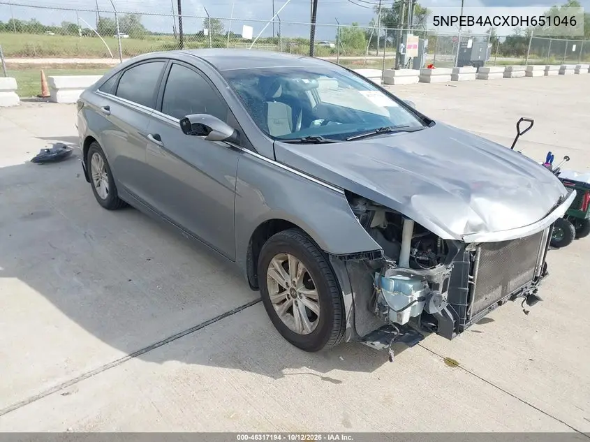 HYUNDAI SONATA 2013, VIN 5NPEB4ACXDH651046