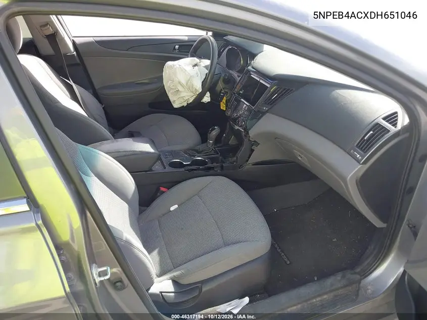 2013 HYUNDAI SONATA VIN 5NPEB4ACXDH651046 — фото 5