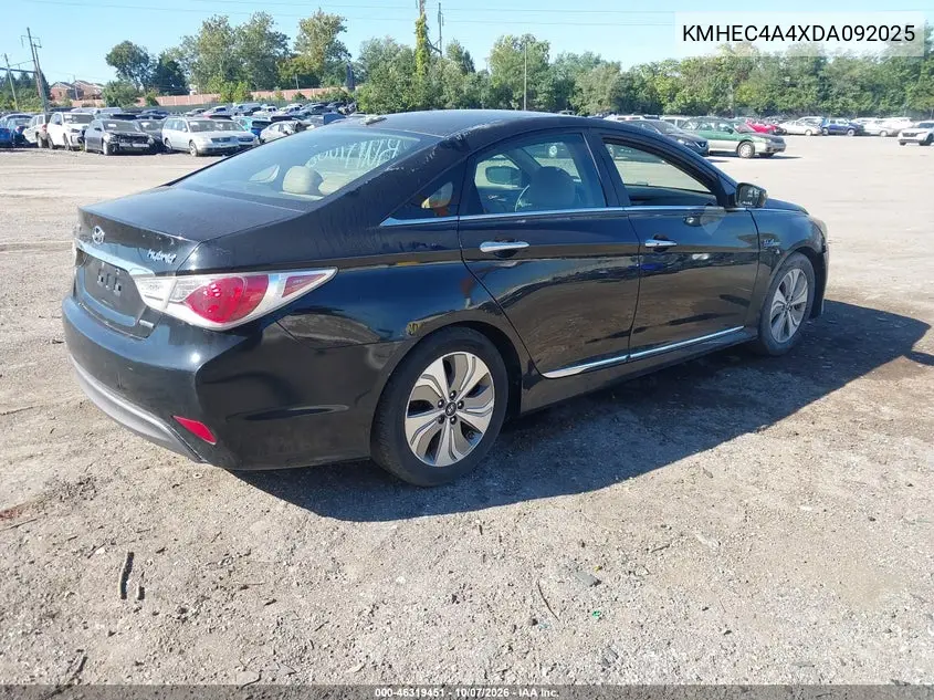 2013 HYUNDAI SONATA VIN KMHEC4A4XDA092025 — фото 4