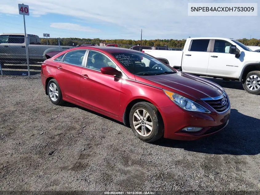 HYUNDAI SONATA 2013, VIN 5NPEB4ACXDH753009