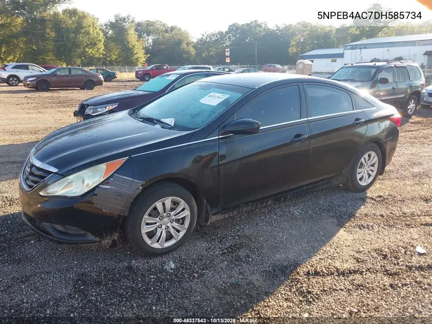 2013 HYUNDAI SONATA VIN 5NPEB4AC7DH585734 — фото 2