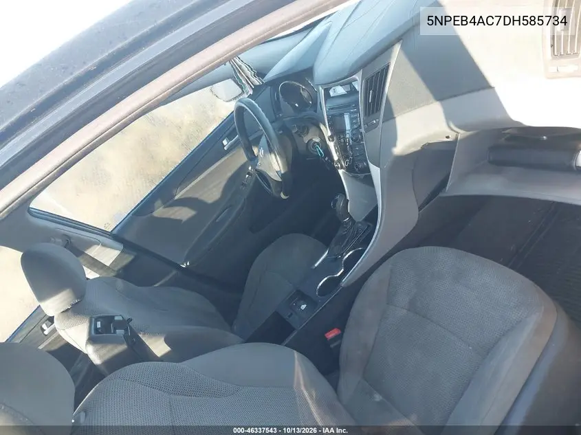 2013 HYUNDAI SONATA VIN 5NPEB4AC7DH585734 — фото 5