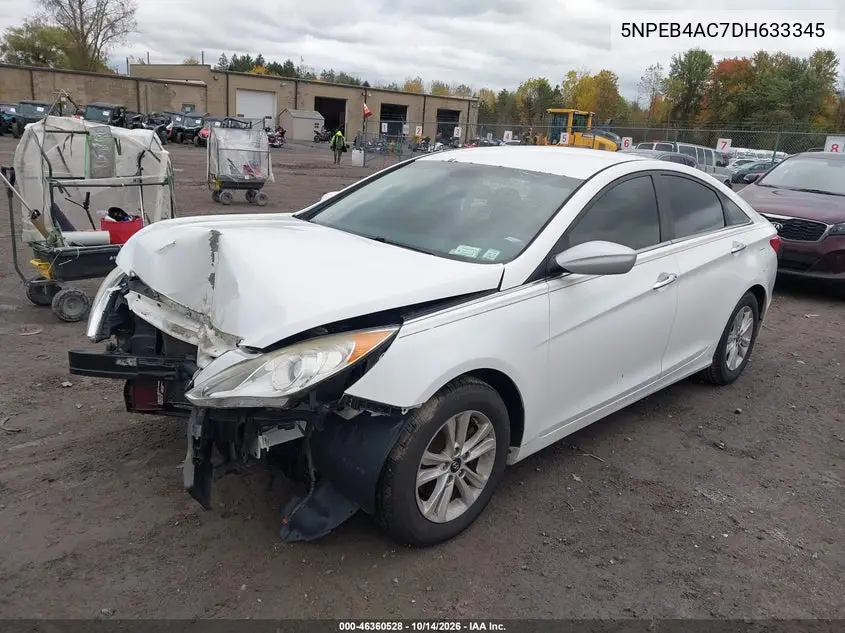 2013 HYUNDAI SONATA VIN 5NPEB4AC7DH633345 — фото 2