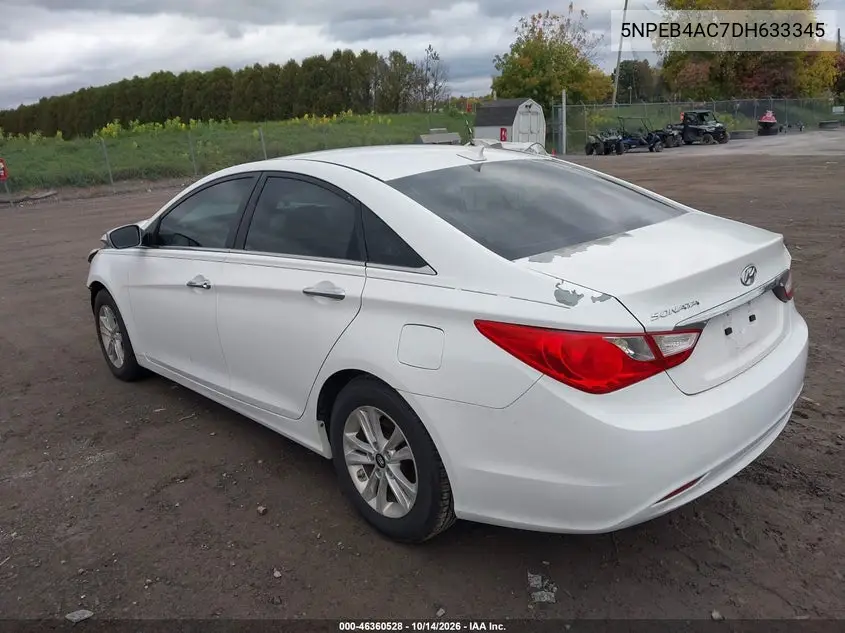 2013 HYUNDAI SONATA VIN 5NPEB4AC7DH633345 — фото 3
