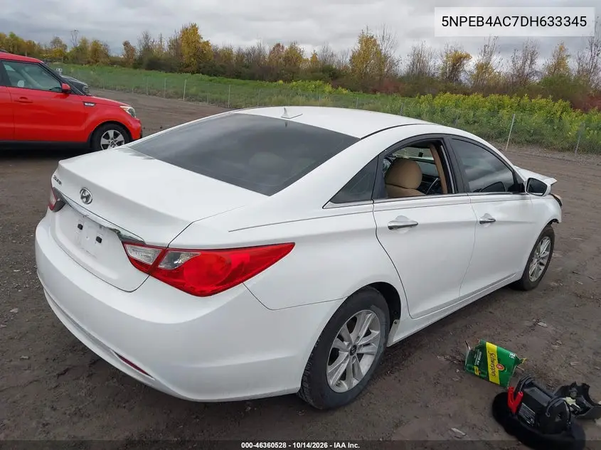 2013 HYUNDAI SONATA VIN 5NPEB4AC7DH633345 — фото 4