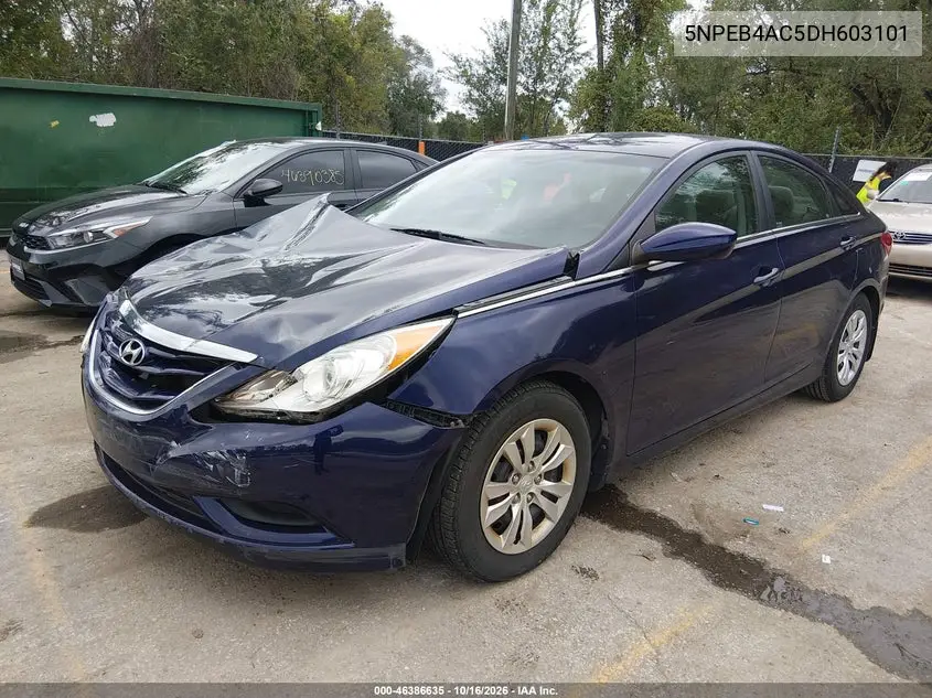 2013 HYUNDAI SONATA VIN 5NPEB4AC5DH603101 — фото 2