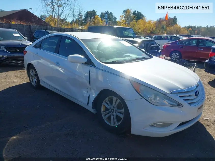 HYUNDAI SONATA 2013, VIN 5NPEB4AC2DH741551