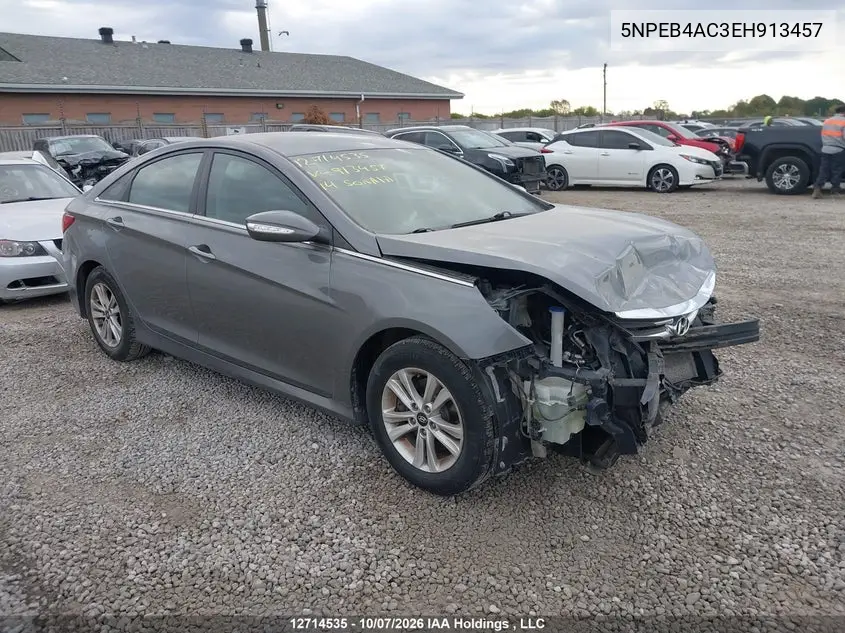 HYUNDAI SONATA 2014, VIN 5NPEB4AC3EH913457