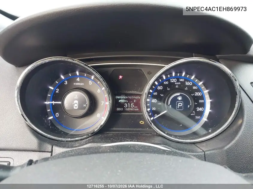 2014 HYUNDAI SONATA VIN 5NPEC4AC1EH869973 — фото 7