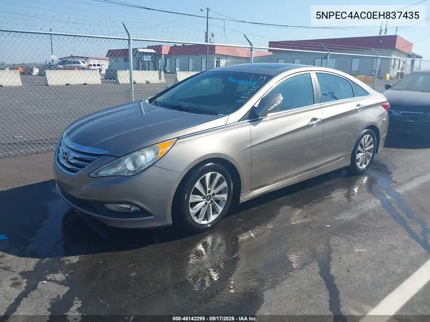 2014 HYUNDAI SONATA VIN 5NPEC4AC0EH837435 — фото 2