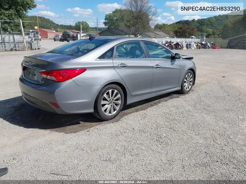 2014 HYUNDAI SONATA VIN 5NPEC4AC2EH833290 — фото 4