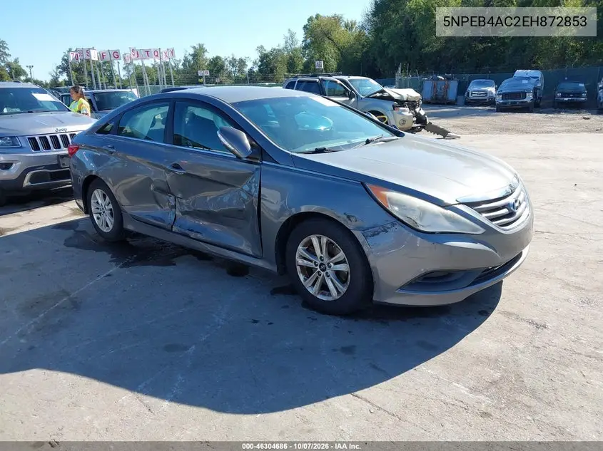 HYUNDAI SONATA 2014, VIN 5NPEB4AC2EH872853