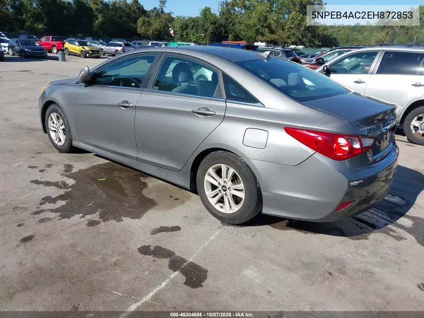 2014 HYUNDAI SONATA VIN 5NPEB4AC2EH872853 — фото 3