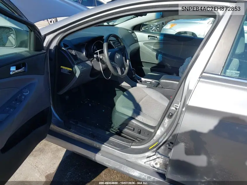 2014 HYUNDAI SONATA VIN 5NPEB4AC2EH872853 — фото 5