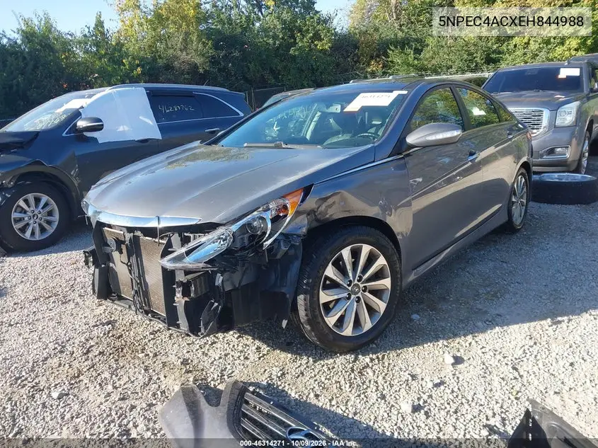 2014 HYUNDAI SONATA VIN 5NPEC4ACXEH844988 — фото 2
