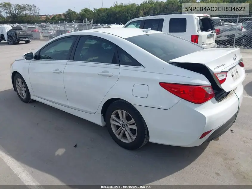 2014 HYUNDAI SONATA VIN 5NPEB4AC2EH834622 — фото 3