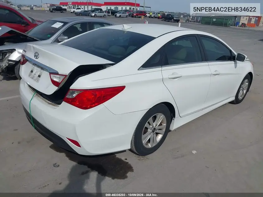 2014 HYUNDAI SONATA VIN 5NPEB4AC2EH834622 — фото 4
