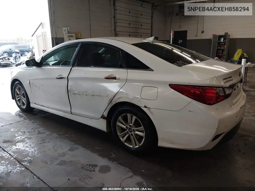 2014 HYUNDAI SONATA VIN 5NPEB4ACXEH858294 — фото 3