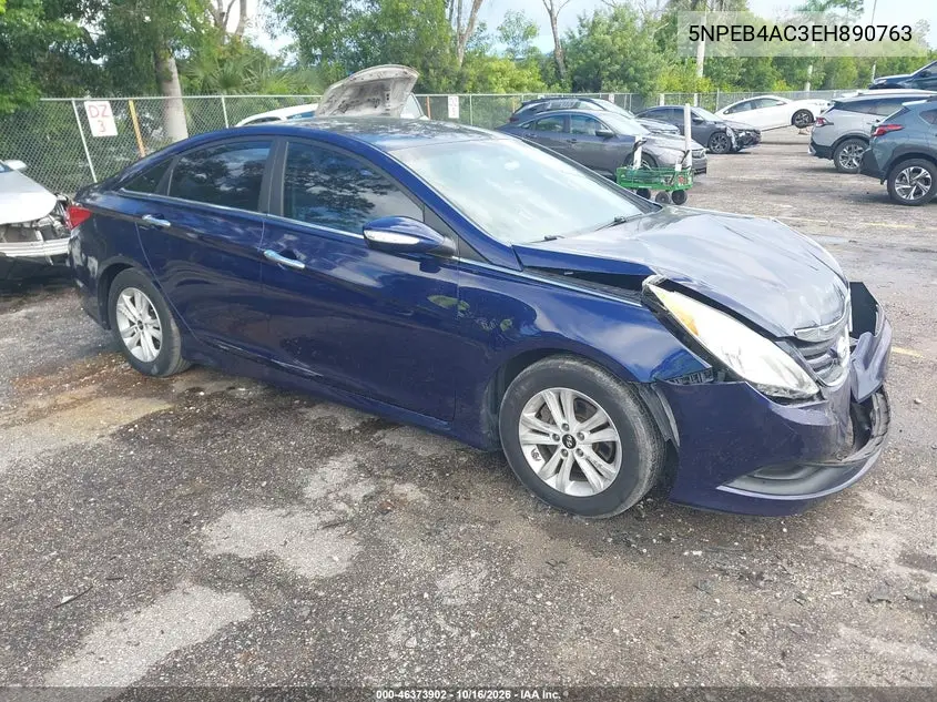 HYUNDAI SONATA 2014, VIN 5NPEB4AC3EH890763