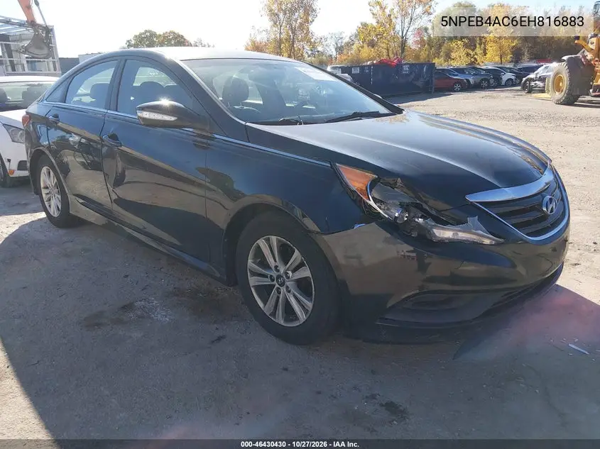 HYUNDAI SONATA 2014, VIN 5NPEB4AC6EH816883