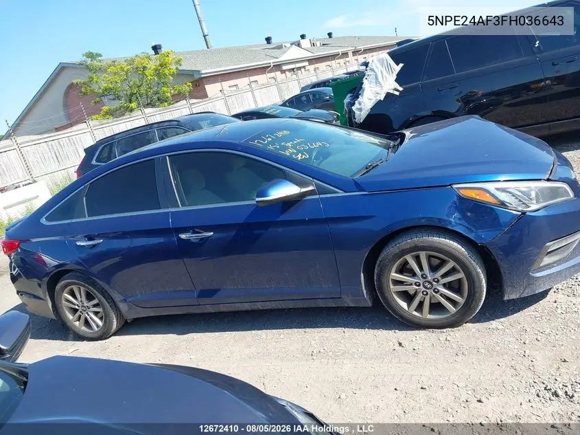 2015 HYUNDAI SONATA VIN 5NPE24AF3FH036643 — фото 13