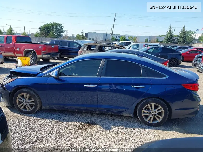 2015 HYUNDAI SONATA VIN 5NPE24AF3FH036643 — фото 14