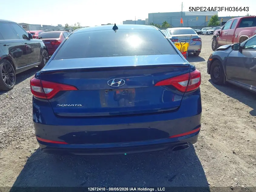 2015 HYUNDAI SONATA VIN 5NPE24AF3FH036643 — фото 16