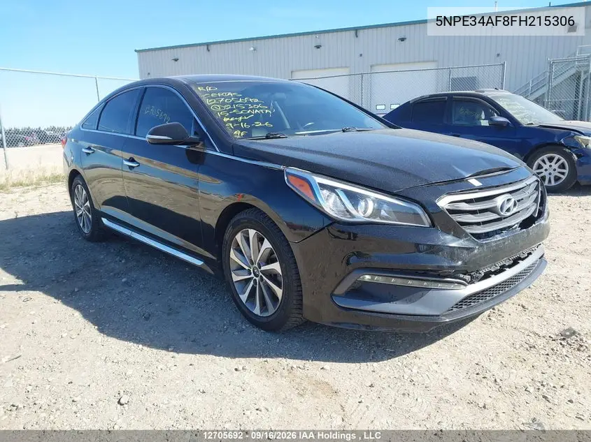 HYUNDAI SONATA 2015, VIN 5NPE34AF8FH215306